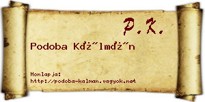 Podoba Kálmán névjegykártya